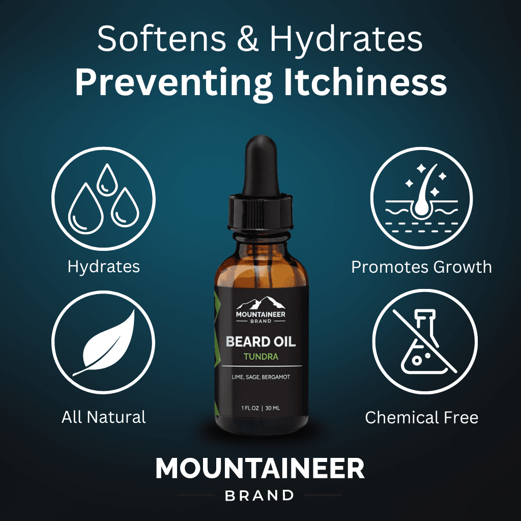 Softening & hydrating Timber Beard Oil by Mountaineer Brand Products for mens care.