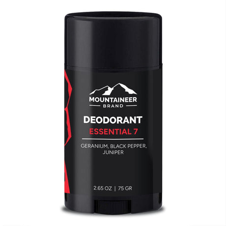 Mountaineer Brand Products' Essential 7 Deodorant is an essential natural choice, formulated with 7 essential ingredients.