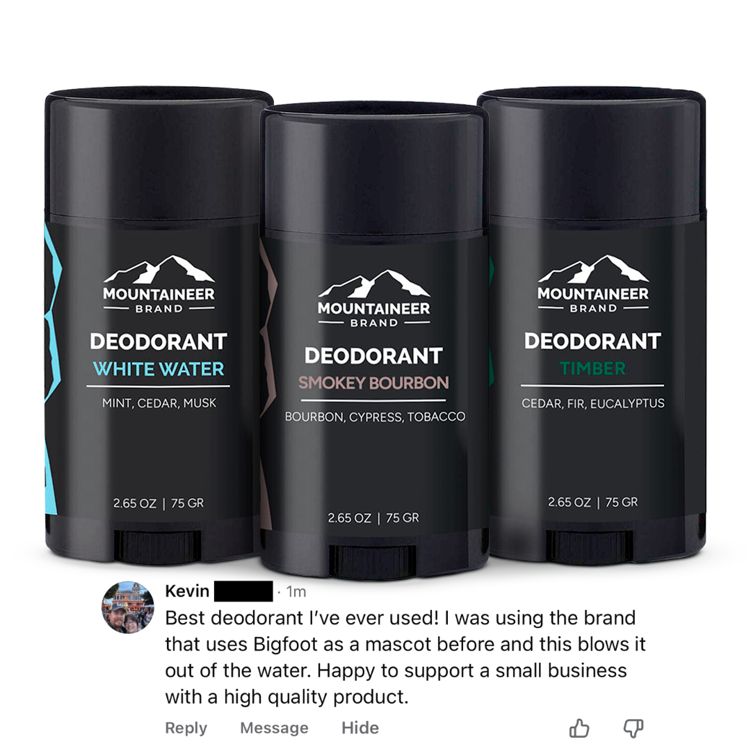 Natural Deodorant (3 Pack) Best Selling Scents