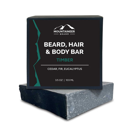 All-natural Timber Bar Soap for men's care by Mountaineer Brand Products.