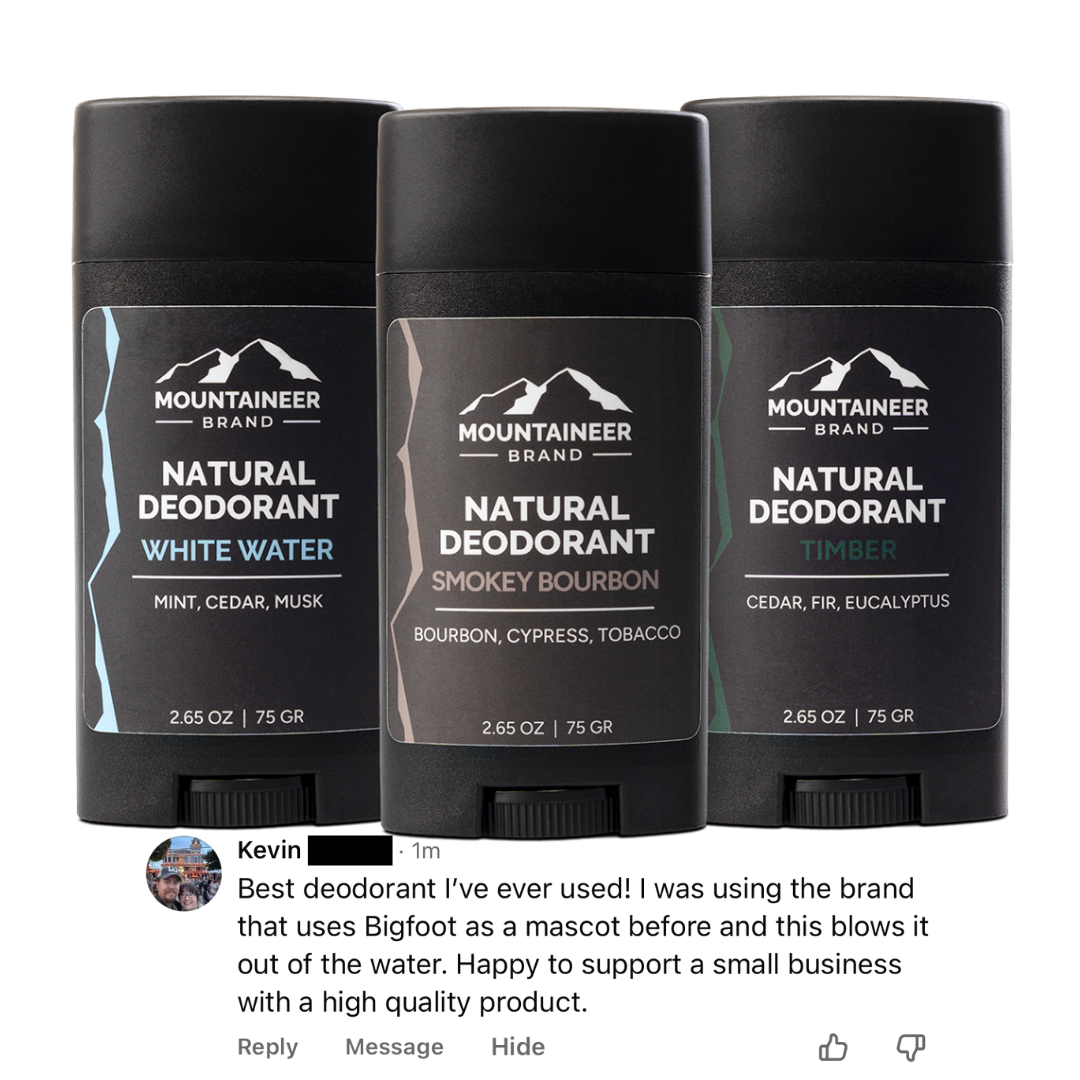 Natural Deodorant (3 Pack) Best Selling Scents