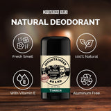 All-natural Mountaineer Brand Products men's care deodorant with no chemicals.