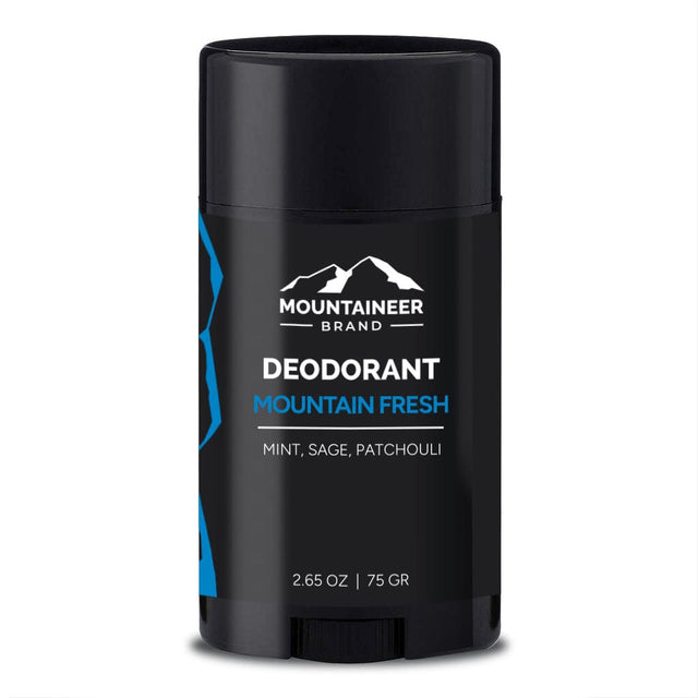 Gentle formula, Mountain Fresh deodorant stick by Mountaineer Brand Products.