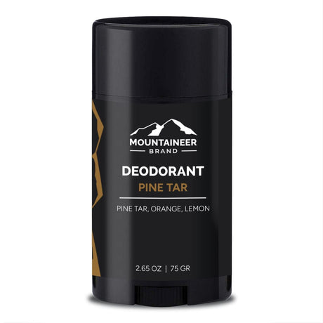 Pine Tar Deodorant by Mountaineer Brand Products is a natural deodorant that offers long-lasting freshness.
