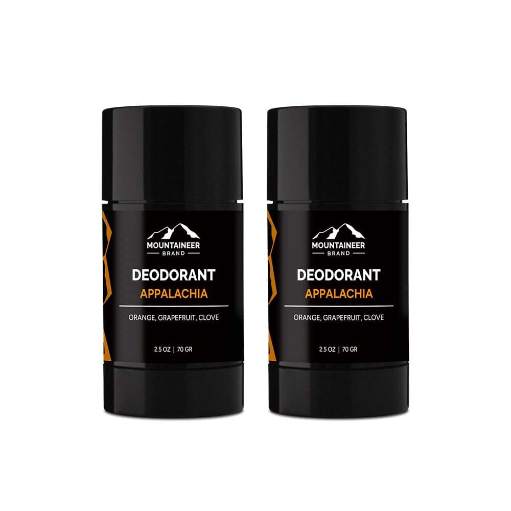 Two Mountaineer Brand Products Natural Deodorant 2-Pack on a white background.