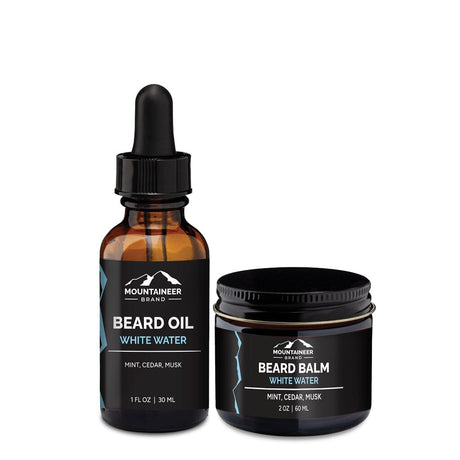 All natural Mountaineer Brand Products' Beard Oil and Beard Balm Combo made from organic ingredients.