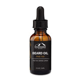 An organic Pine Tar Beard Oil by Mountaineer Brand Products on a white background.