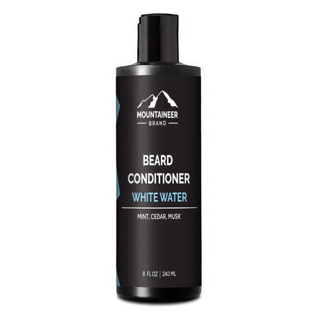 Introducing Mountaineer Brand Products' White Water Beard Conditioner, a natural ingredients-infused conditioner for expert beard grooming.