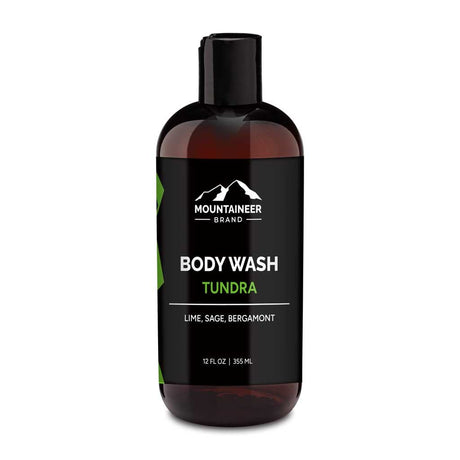 Experience the invigorating freshness of Tundra body wash, made with organic and all-natural ingredients, free from any harsh chemicals. Feel refreshed like you're bathing in the cool wilderness with Mountaineer Brand Products.