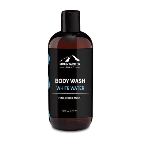 Experience the invigorating freshness of Mountaineer Brand Products' White Water Body Wash. This mens care product is crafted with all-natural ingredients to provide an organic cleansing experience like no other.