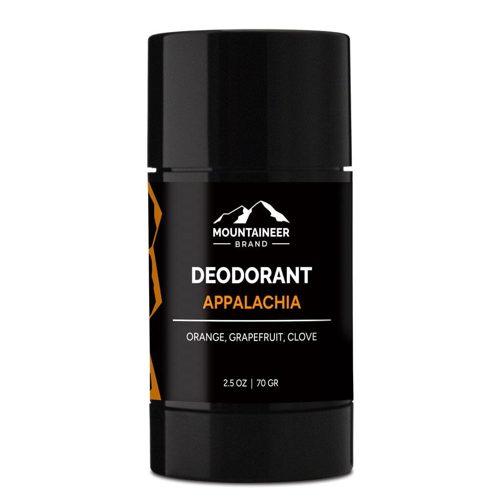 Organic Mountaineer Brand Products Natural Deodorant for mens care in Appalachia, free from chemicals.
