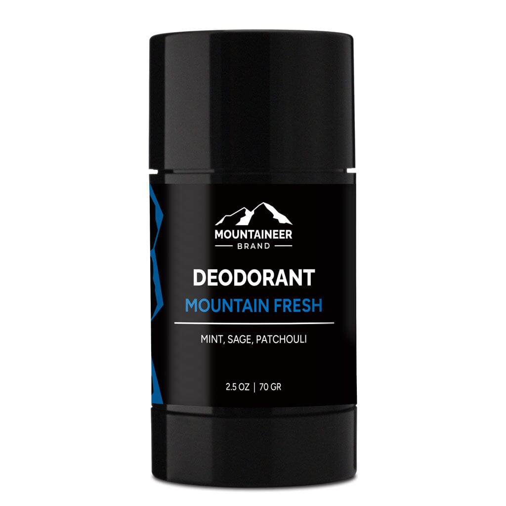 Organic Mountaineer Brand Products natural deodorant stick for men's care.