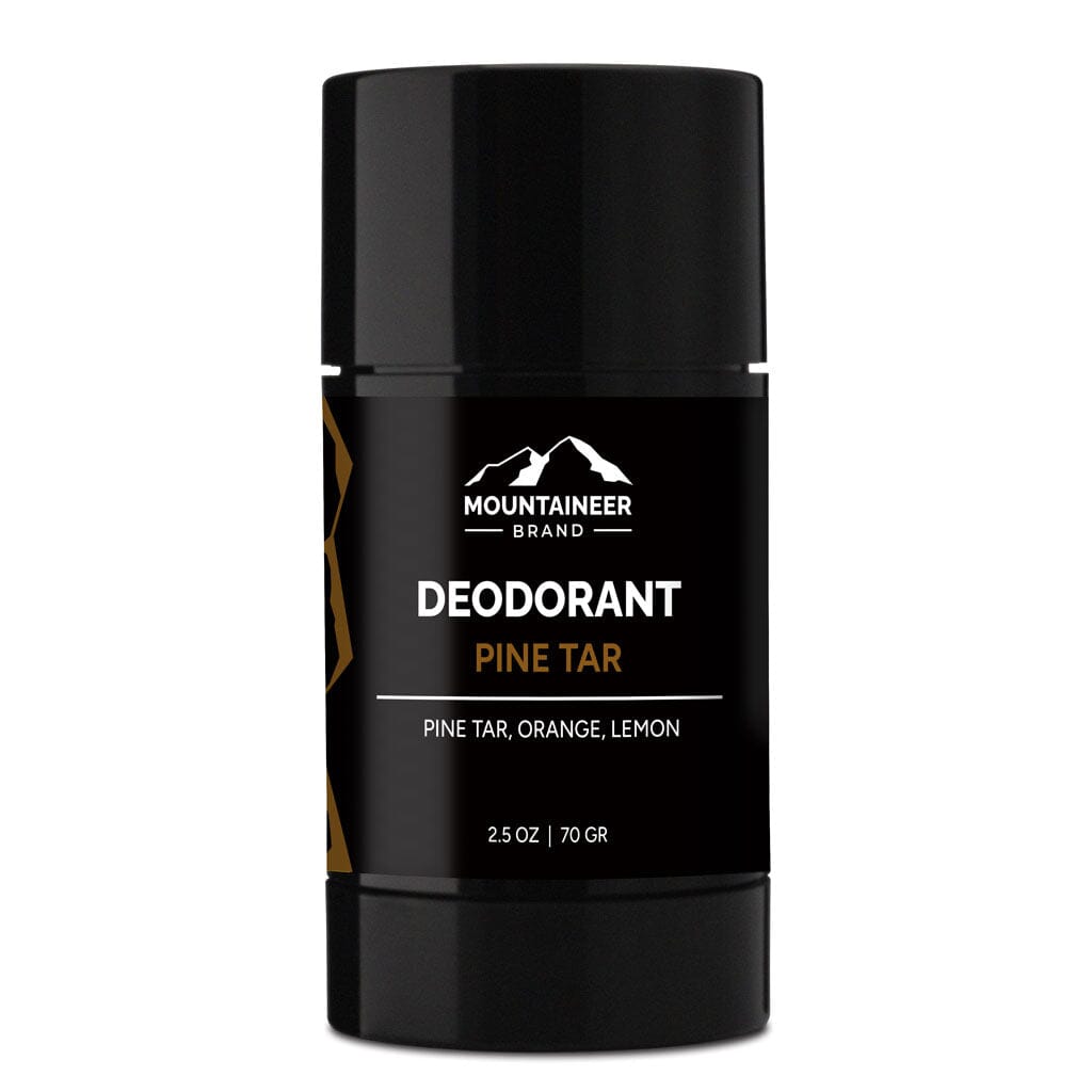 Mountaineer Brand Products' Natural Deodorant, for men's care, no chemicals.