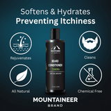 Soft and hydrates - providing Appalachia Beard Conditioner, Mountaineer Brand Products without chemicals to prevent itchiness.