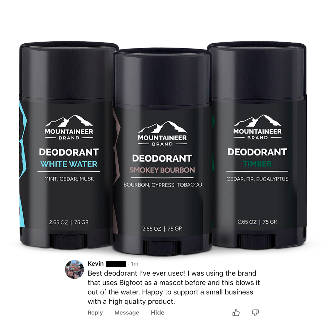 Natural Deodorant (3 Pack) Best Selling Scents