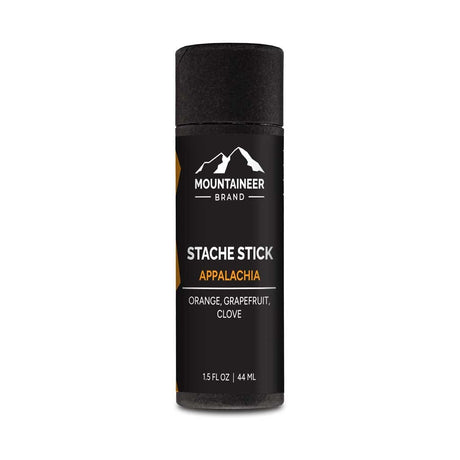 An all-natural Appalachia Stache Stick from Mountaineer Brand Products, free of chemicals.