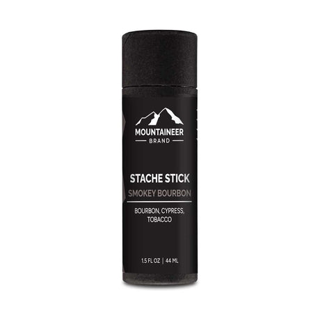 Smokey Bourbon Stache Stick by Mountaineer Brand Products on a white background.