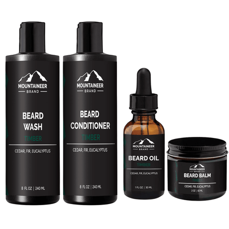 Enhance your grooming experience with our well-groomed The Everyday Necessities Beard Kit by Mountaineer Brand Products. This comprehensive set includes beard oil, conditioner, and balm, making it the perfect addition to your daily routine.