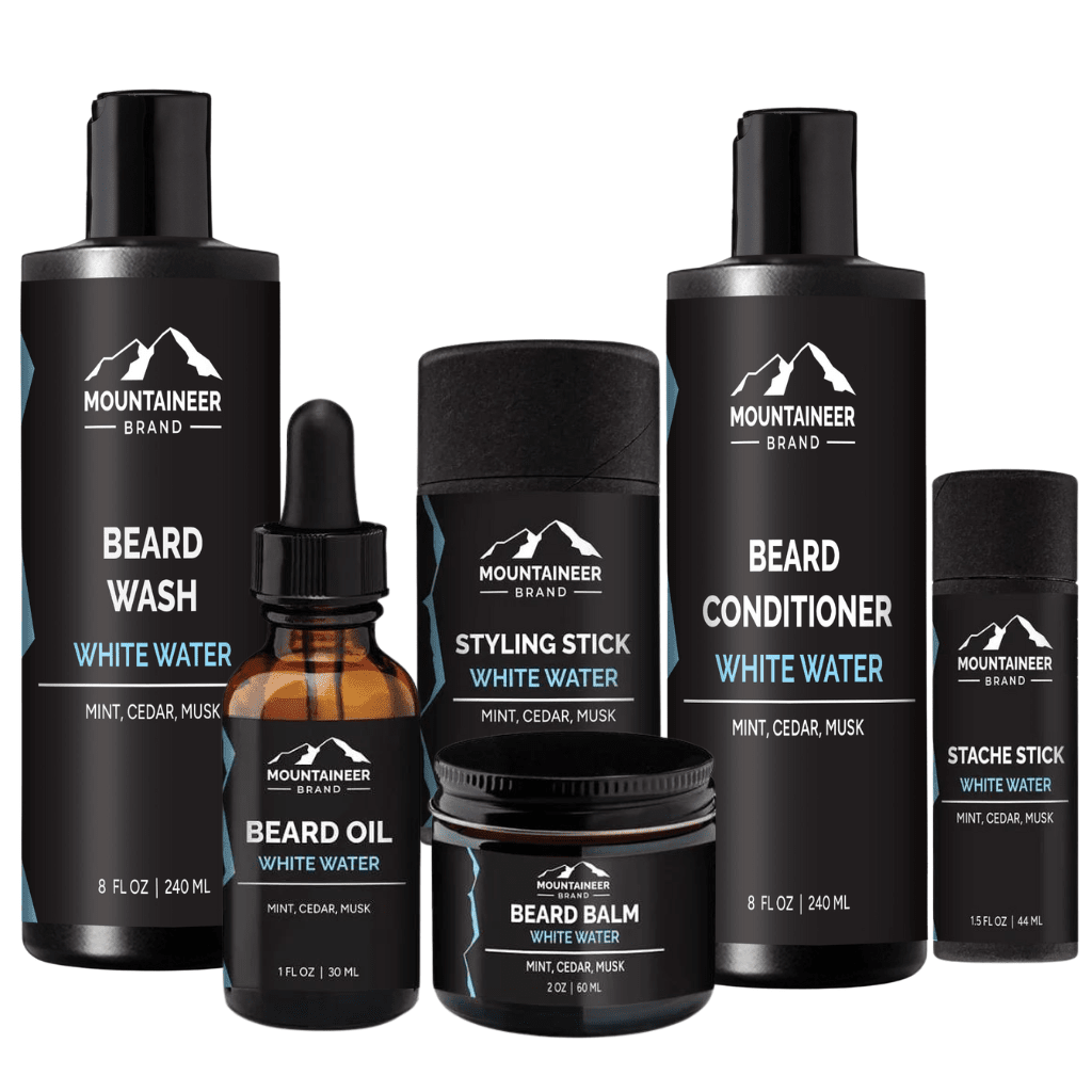 Experience a comprehensive grooming experience with our Mountaineer Brand Products' The Big Beard Kit.