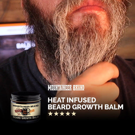 All natural, Mountaineer Brand Products Heat Infused Beard Growth Balm with Biotin