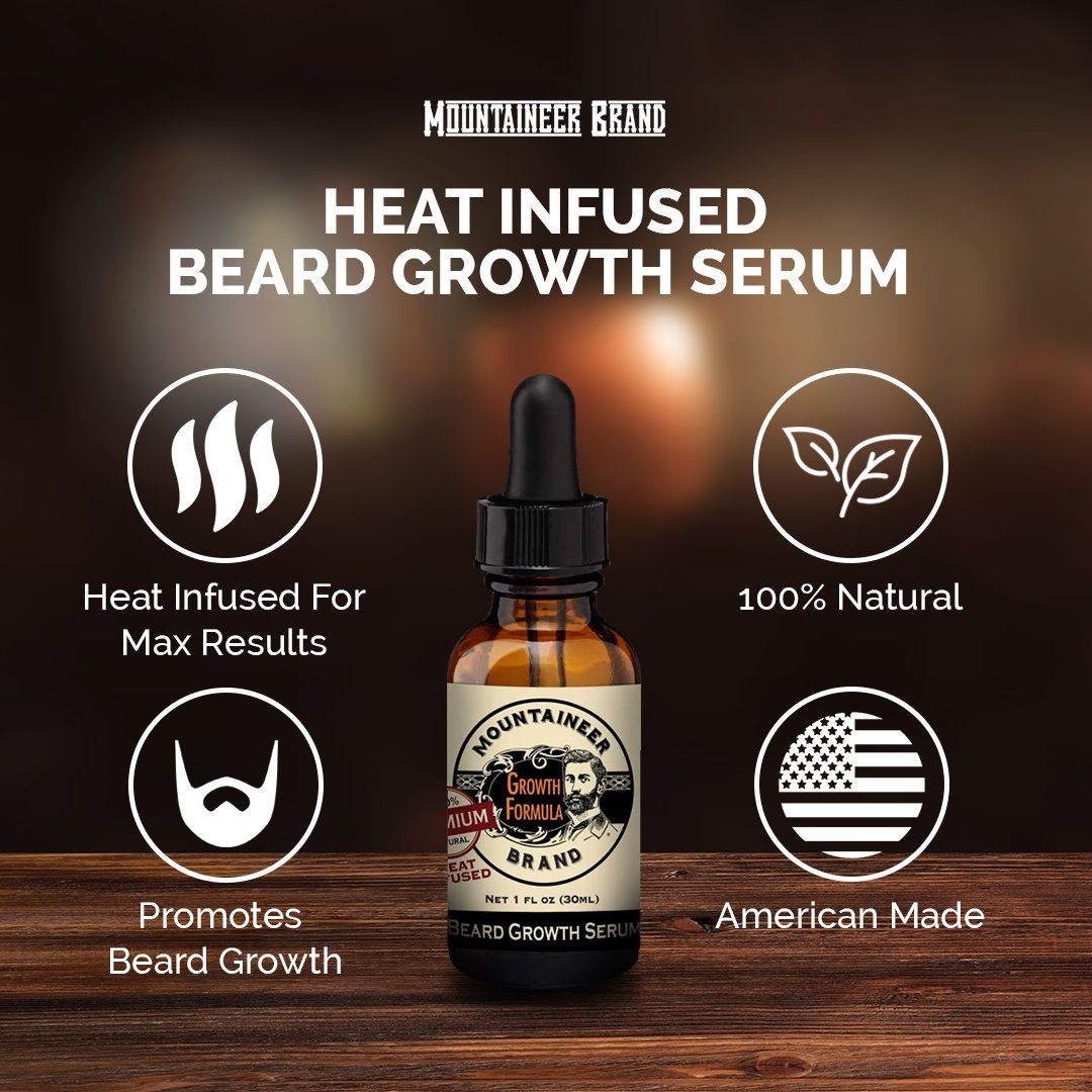 Mountaineer Brand Products' Heat Infused Beard Growth Serum.